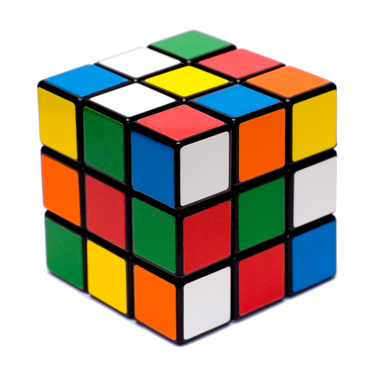 Cubo de Rubik resuelto y sin resolver